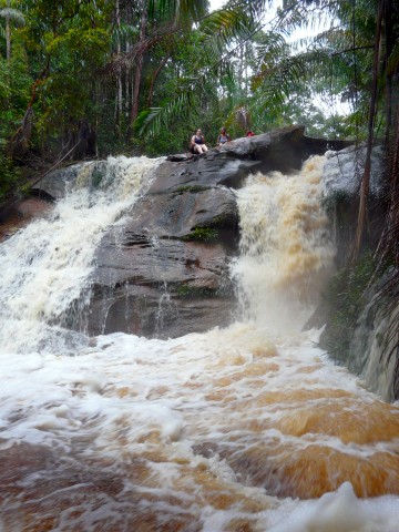 waterfall with Sara and Nina